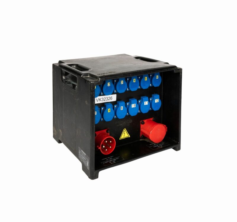 Verdeelkast 32A (32A doorlus + 12 x shuco)