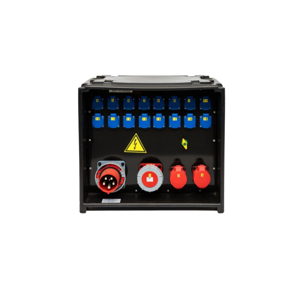 Verdeelkast 125A (1 x 63A + 2 x 32A + 16 x shuco)