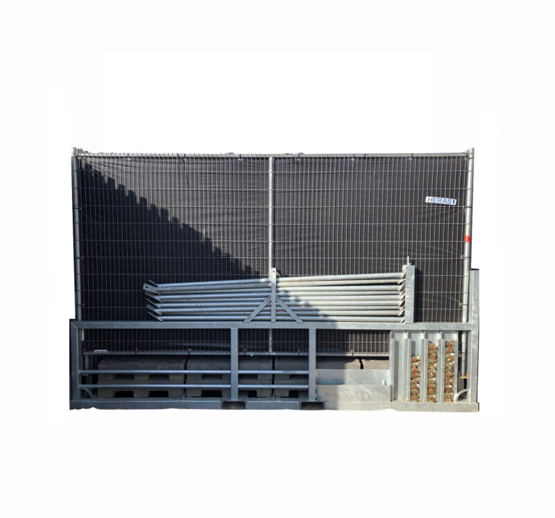 Mand Heras hekken met zeil (28 stuks)