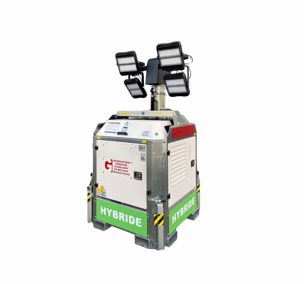 Lichtmast Cube 4 x 250W LED Hybride