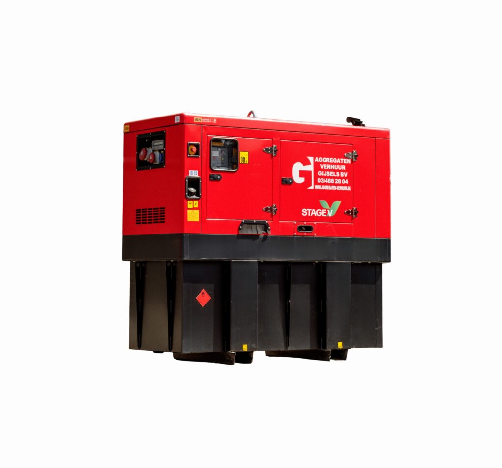 Aggregaat 17 kVA met ondergebouwde tank (700l)